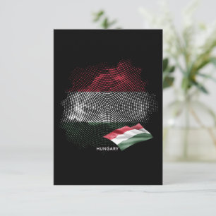 Hungary flag thank you card