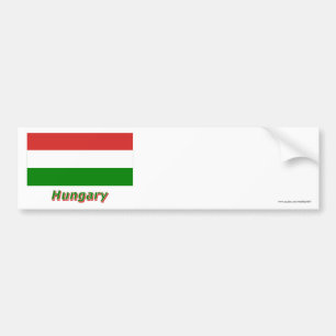 Hungary Flag with Name Bumper Sticker