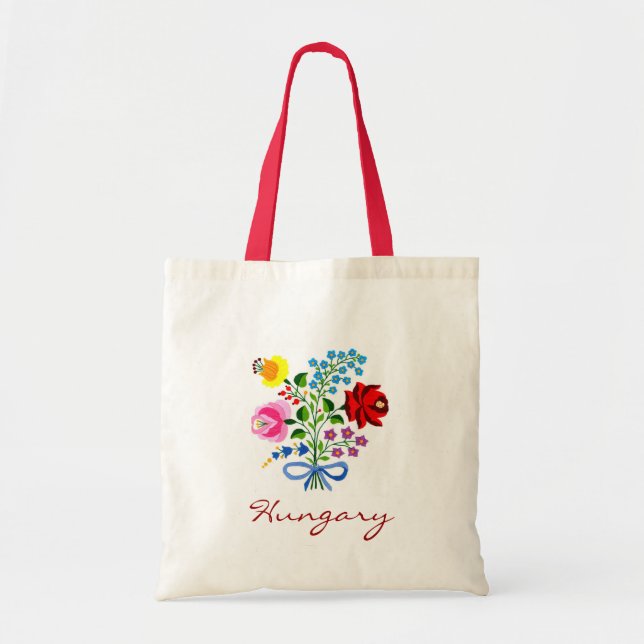 Hungary Flower Tote Bag (Front)