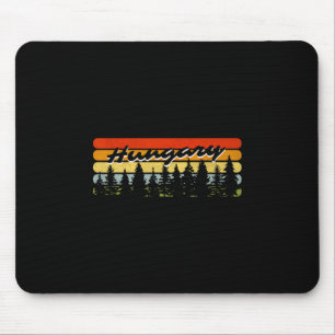 Hungary Forest Sunset Trees Cabin Vacation Souveni Mouse Mat