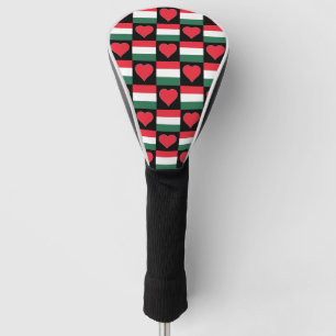 Hungary Golf Love Heart Pattern Hungarian Pride Head Cover