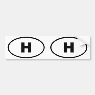 Hungary - H - European oval Bumper Sticker