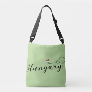 Hungary Heart Customisable Bag, Hungarian Crossbody Bag