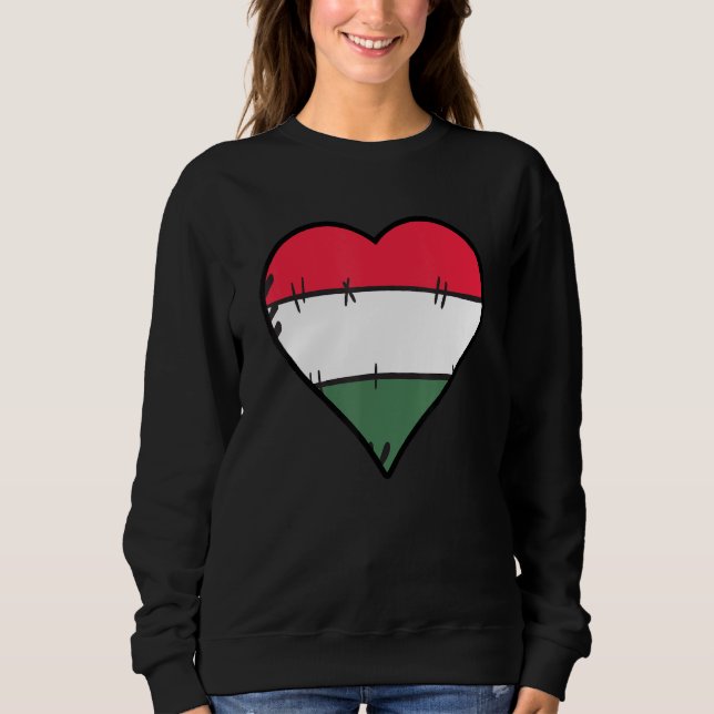 Hungary Heart Hungarian Flag Sweatshirt (Front)