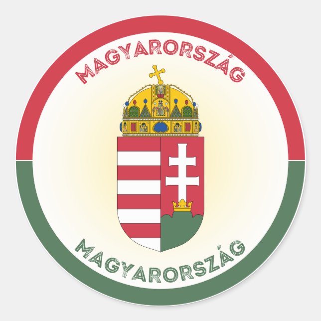 Hungary Heritage Emblem Classic Round Sticker (Front)