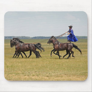 Hungary horseman and horses mouse mat