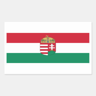 Hungary/Hungarian 1940 Flag Rectangular Sticker