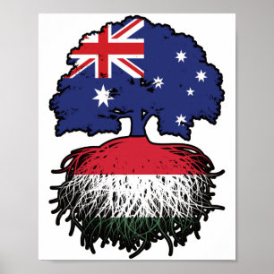 Hungary Hungarian Australian Australia Tree Roots Poster