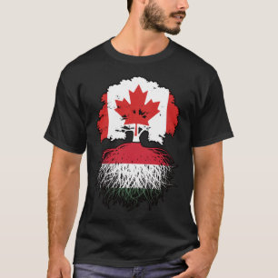 Hungary Hungarian Canadian Canada Tree Roots Flag T-Shirt
