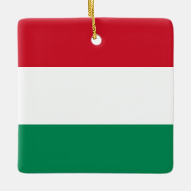 Hungary (Hungarian Flag) Ceramic Ornament (Front)