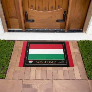 Hungary & Hungarian Flag house mats/sports Welcome Doormat
