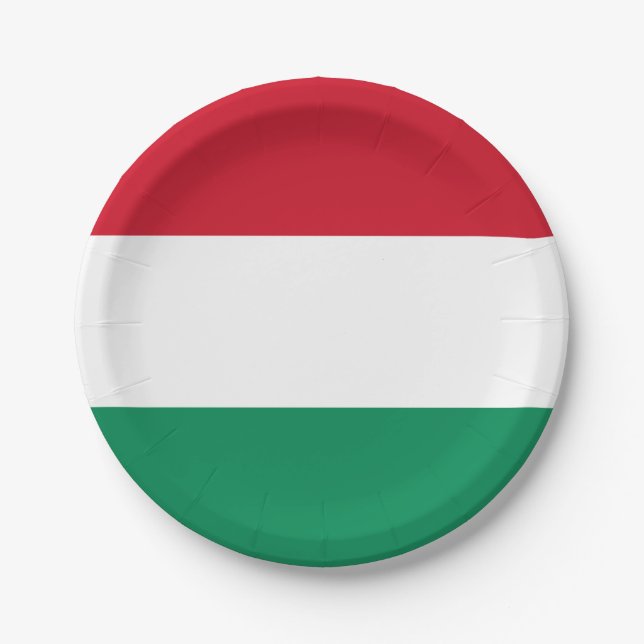 Hungary (Hungarian) Flag Paper Plate (Front)