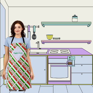 Hungary Hungarian Flag Tiled Green Personalise Apron