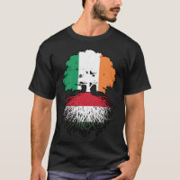 Hungary Hungarian Irish Ireland Tree Roots Flag