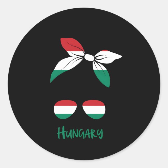 Hungary Hungarian Magyar Flag Classic Round Sticker (Front)