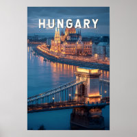 Hungary Illustration Travel Art Vintage