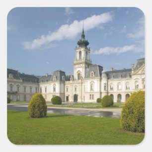 HUNGARY, Lake Balaton Region, KESZTHELY: 2 Square Sticker