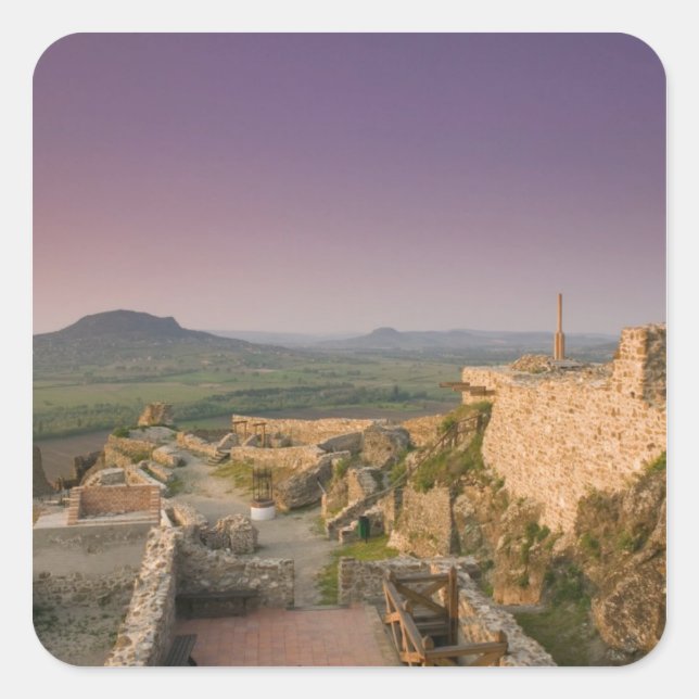 HUNGARY, Lake Balaton Region, SZIGLIGET: Square Sticker (Front)