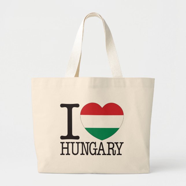 Hungary Love v2 Large Tote Bag (Front)