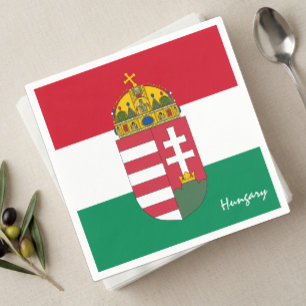 Hungary Napkins, Hungarian flag party /sports fan Napkin