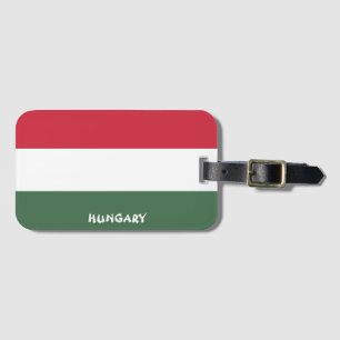 Hungary National Flag Patriotic Luggage Tag