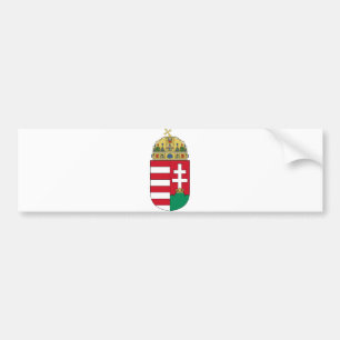 Hungary Official Coat Of Arms Heraldry Symbol Bumper Sticker