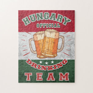 Hungary Official Drinking Team. Funny beer Jigsaw Puzzle