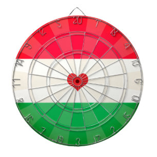 HUNGARY Red White Green Hungarian Flag Design Dartboard
