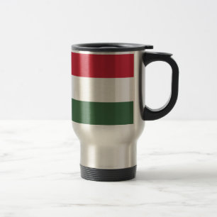 Hungary Red White Green Stripes Travel Mug
