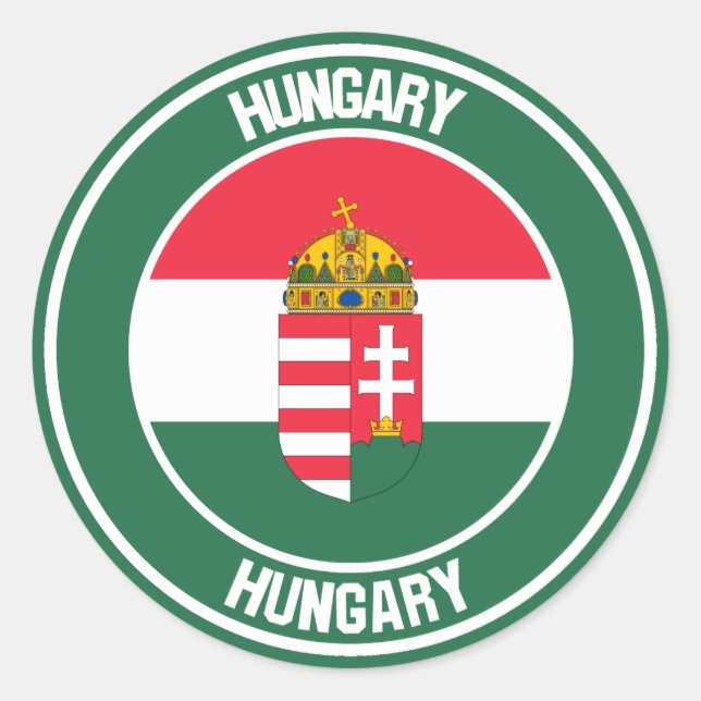 Hungary Round Emblem Classic Round Sticker (Front)