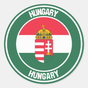 Hungary Round Emblem Classic Round Sticker