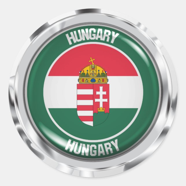 Hungary Round Emblem Classic Round Sticker (Front)