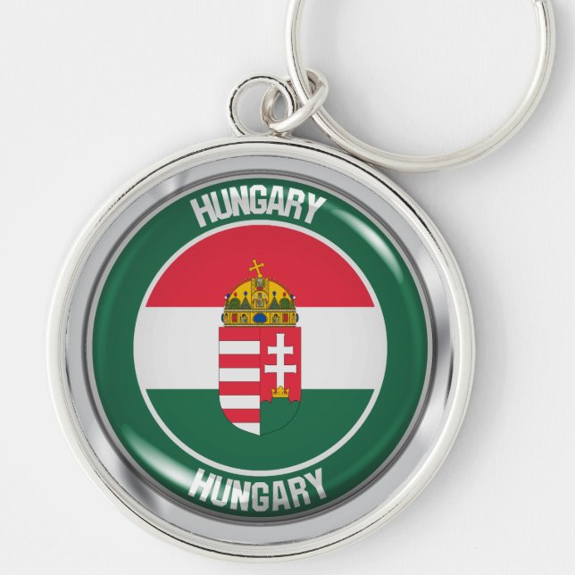 Hungary Round Emblem Key Ring (Front)