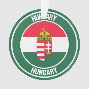 Hungary Round Emblem Ornament
