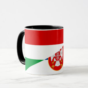 hungary serbia flag country half symbol mug