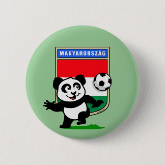 Hungary Soccer Panda 6 Cm Round Badge