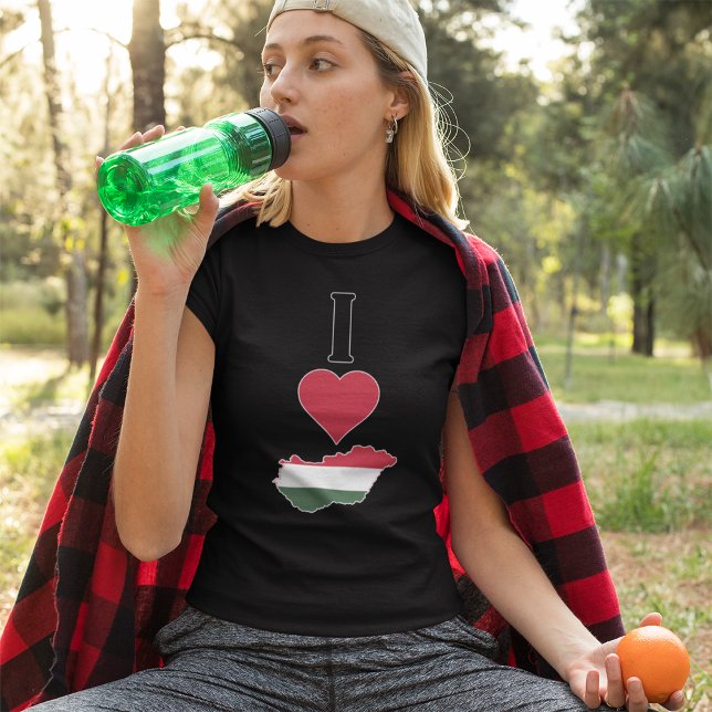 Hungary Vertical I Love Hungarian Flag Map Women's T-Shirt (Creator Uploaded)