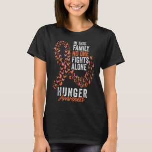 Hunger Awareness Month Butterflies Orange Ribbon T-Shirt