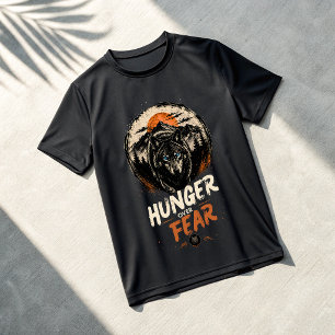 Hunger Over Fear Wolf T-Shirt Savage Alpha Gym