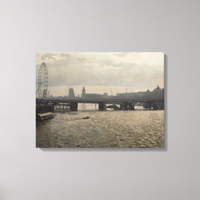 Hungerford Bridge from Waterloo Bridge Canvas Print (Front)