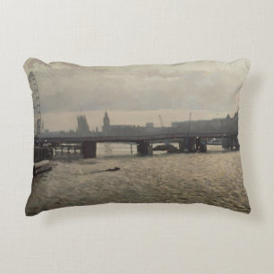 Hungerford Bridge from Waterloo Bridge Decorative Cushion