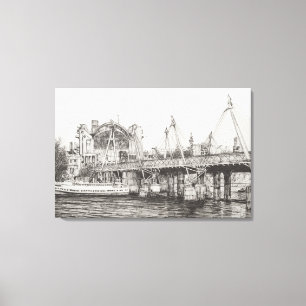 Hungerford Bridge London 30/10/2006 Canvas Print