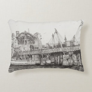 Hungerford Bridge London 30/10/2006 Decorative Cushion