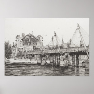 Hungerford Bridge London 30/10/2006 Poster