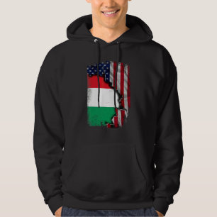 Hunggarian ROOTS  Half American Flag Patrioitc  Hu Hoodie