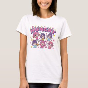 Hungry Anime Chibi Girls Cute Food Lover Women's T-Shirt
