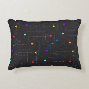 hungry cartoon monsters arcade 80s game  decorative cushion