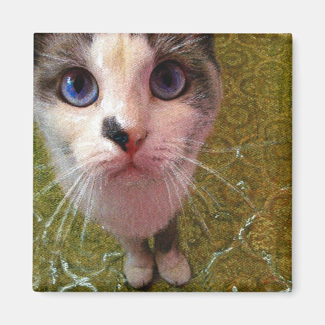 Hungry Cat Fridge Magnet (Front)