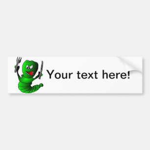 Hungry caterpillar cartoon bumper sticker