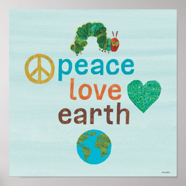 Hungry Caterpillar | Peace, Love, Earth Poster (Front)
